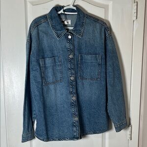 Dynamite Blue Denim Button-Up Shirt